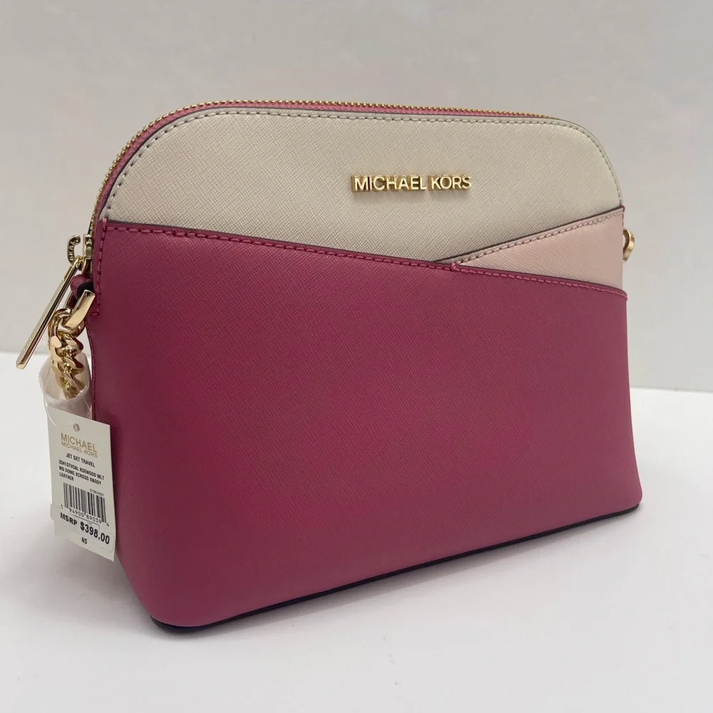 Michael Kors Jet Set Travel Medium Dome Crossbody XCROSS XBODY Bag 
Rosewood NWT - Picture 7 of 16